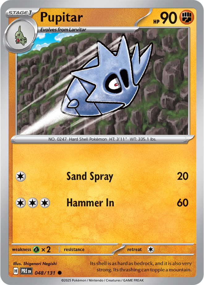 Scarlet & Violet Prismatic Evolutions 048/131 Pupitar Reverse Holo