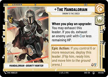 Star Wars: Unlimited Shadows of the Galaxy 018/262 The Mandalorian Sworn To The Creed