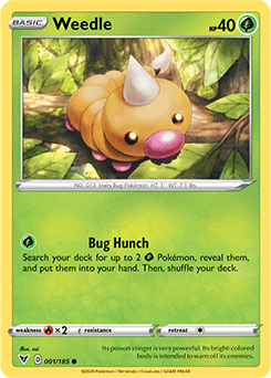 Sword & Shield Vivid Voltage 001/185 Weedle