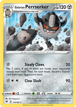Sword & Shield Vivid Voltage 113/185 Galarian Perrserker
