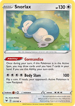 Sword & Shield Vivid Voltage 131/185 Snorlax