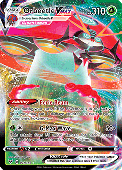 Sword & Shield Vivid Voltage 021/185 Orbeetle VMAX