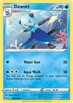 Sword & Shield Vivid Voltage 034/185 Dewott