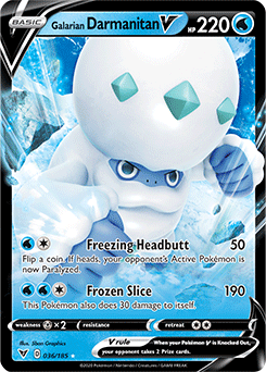 Sword & Shield Vivid Voltage 036/185 Galarian Darmanitan V