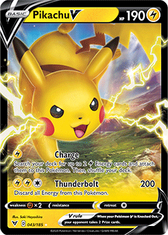 Sword & Shield Vivid Voltage 043/185 Pikachu V