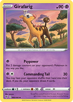 Sword & Shield Vivid Voltage 065/185 Girafarig