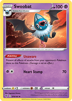 Sword & Shield Vivid Voltage 074/185 Swoobat