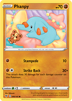 Sword & Shield Vivid Voltage 086/185 Phanpy