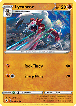 Sword & Shield Vivid Voltage 095/185 Lycanroc