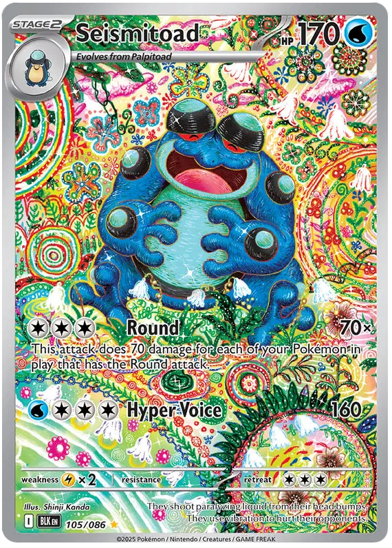 Scarlet & Violet Black Bolt 105/086 Seismitoad