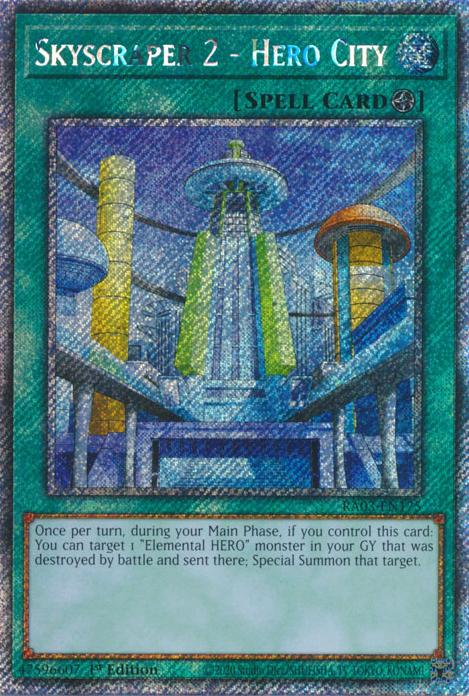 Quarter Century Bonanza RA03-EN175 Skyscraper 2 - Hero City Platinum Secret Rare