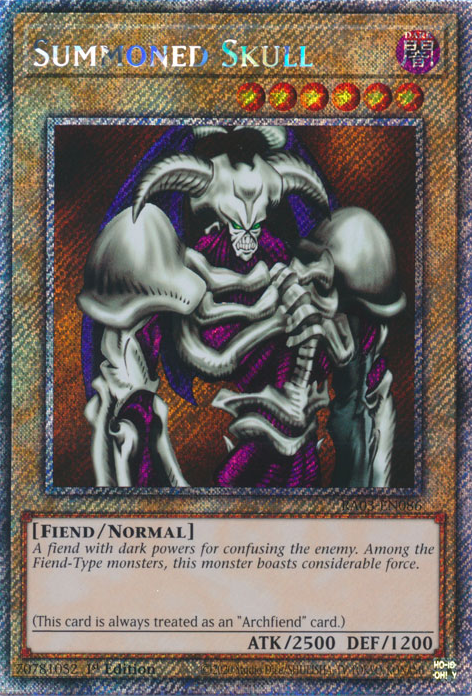 Quarter Century Bonanza RA03-EN086 Summoned Skull Platinum Secret Rare