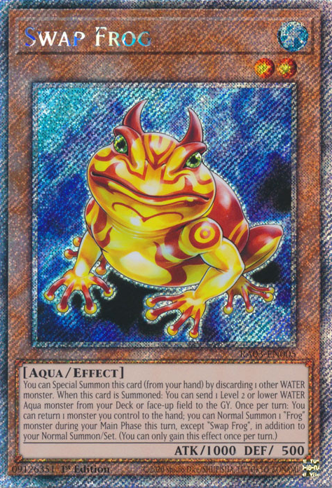 Quarter Century Bonanza RA03-EN005 Swap Frog Platinum Secret Rare