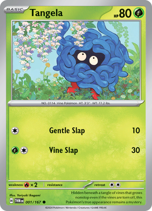 Scarlet & Violet Twilight Masquerade 001/167 Tangela Reverse Holo