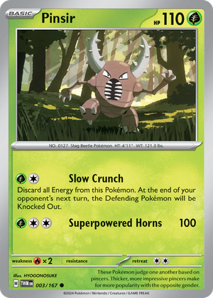Scarlet & Violet Twilight Masquerade 003/167 Pinsir Reverse Holo