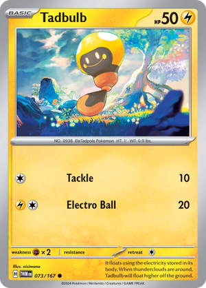 Scarlet & Violet Twilight Masquerade 073/167 Tadbulb Reverse Holo