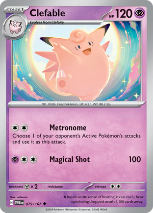 Scarlet & Violet Twilight Masquerade 079/167 Clefable