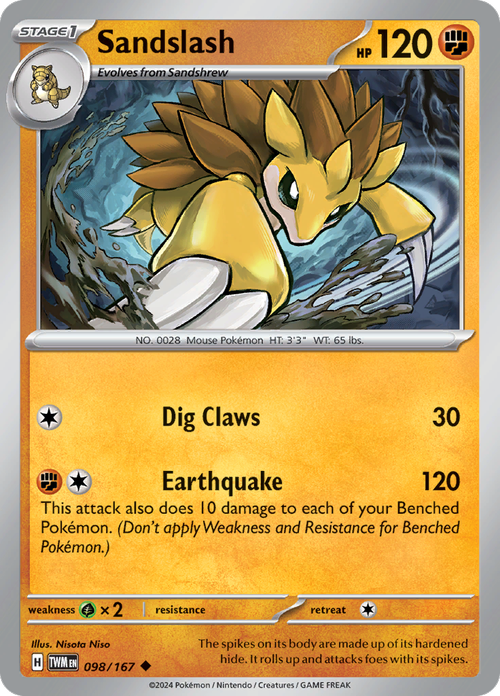 Scarlet & Violet Twilight Masquerade 098/167 Sandslash