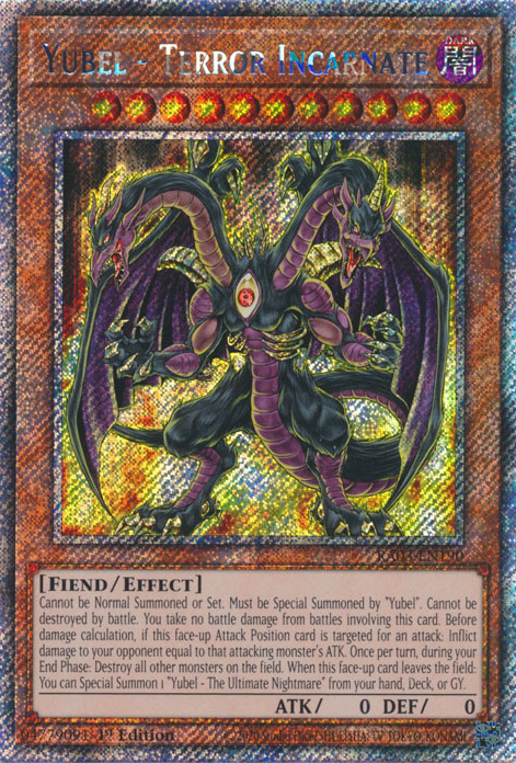 Quarter Century Bonanza RA03-EN190 Yubel - Terror Incarnate Platinum Secret Rare