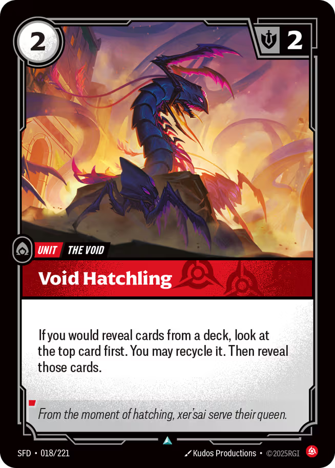 Riftbound: League of Legends TCG Spiritforged 018/221 Void Hatchling Foil