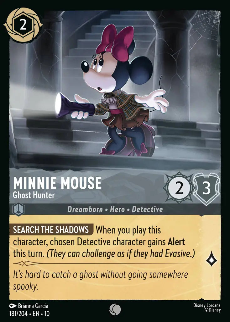 Disney Lorcana Whispers in the Well 181/204 Minnie Mouse - Ghost Hunter