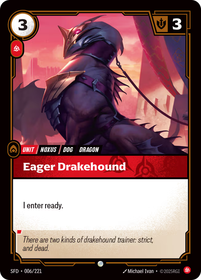 Riftbound: League of Legends TCG Spiritforged 006/221 Eager Drakehound