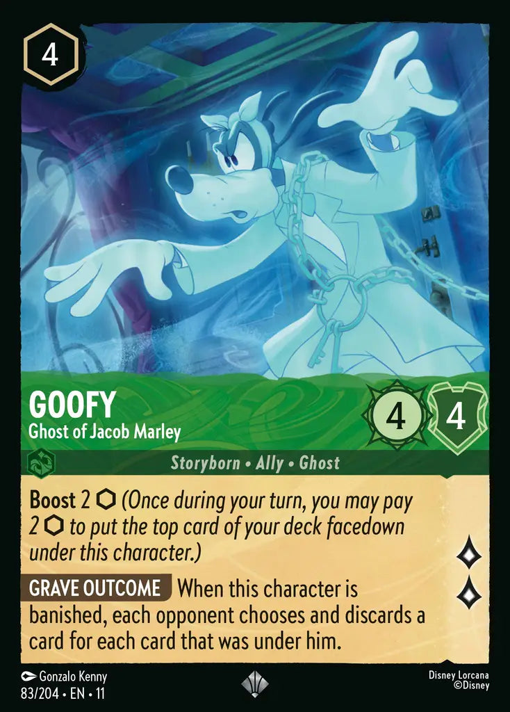 Disney Lorcana Winterspell 083/204 Goofy - Ghost of Jacob Marley