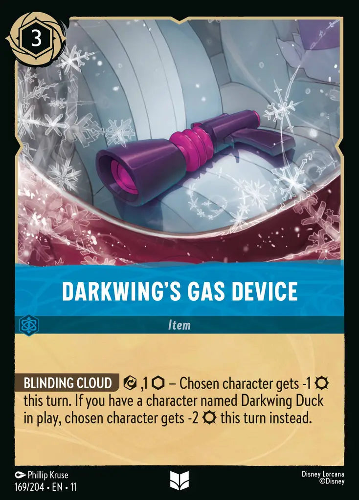 Disney Lorcana Winterspell 169/204 Darkwing's Gas Device Foil
