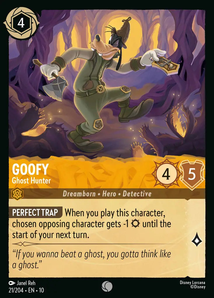 Disney Lorcana Whispers in the Well 021/204 Goofy - Ghost Hunter