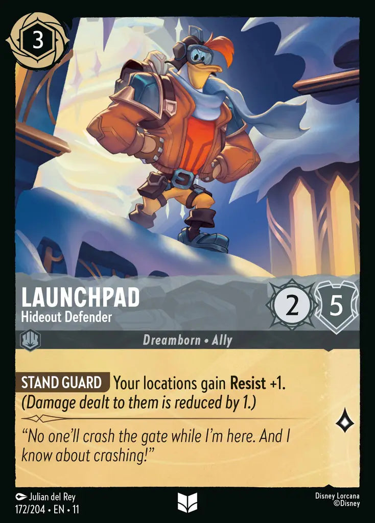 Disney Lorcana Winterspell 172/204 Launchpad - Hideout Defender