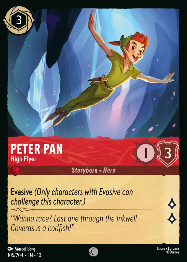 Disney Lorcana Whispers in the Well 105/204 Peter Pan - High Flyer