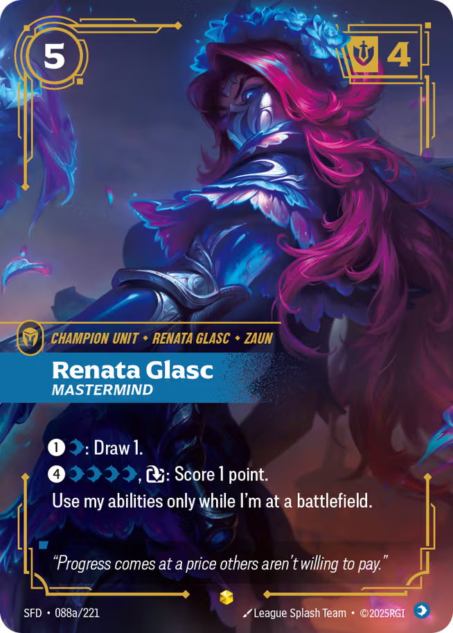Riftbound: League of Legends TCG Spiritforged 088a/221 Renata Glasc, Mastermind Alternative Art