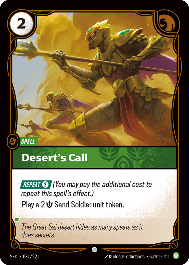 Riftbound: League of Legends TCG Spiritforged 031/221 Desert's Call