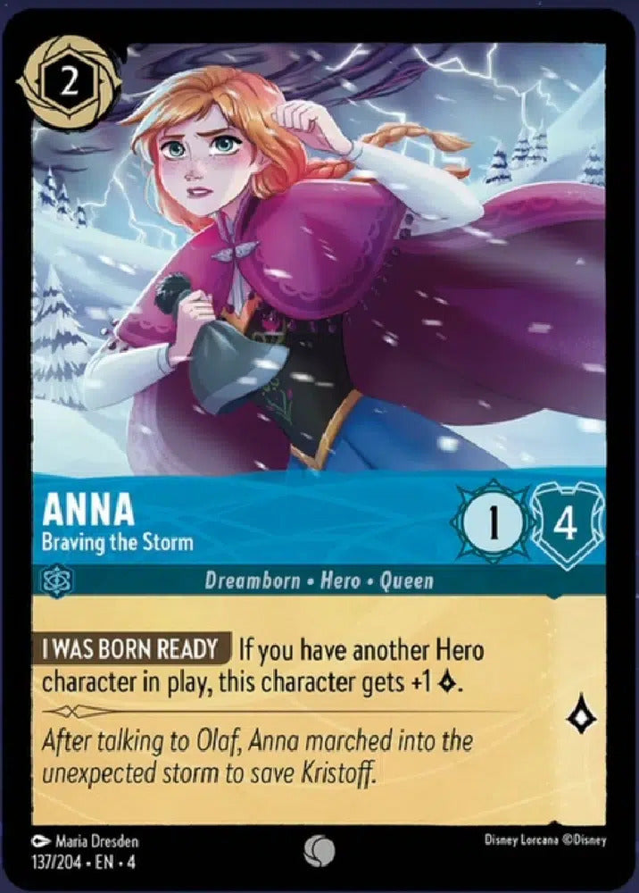Disney Lorcana Ursula's Return 137/204 ANNA Braving the Storm Foil