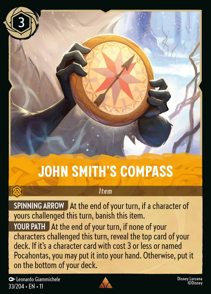 Disney Lorcana Winterspell 033/204 John Smith's Compass