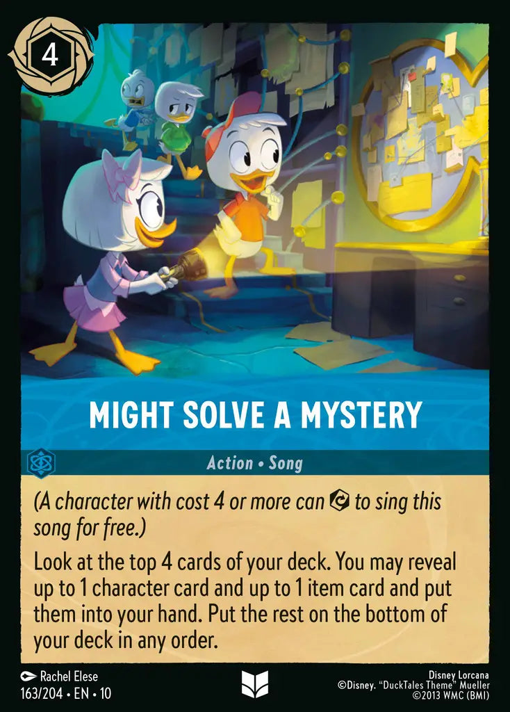Disney Lorcana Whispers in the Well 163/204 Might Solve a Mystery