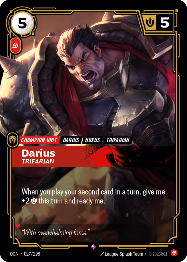 Riftbound: League of Legends TCG Origins 027/289 Darius, Trifarian
