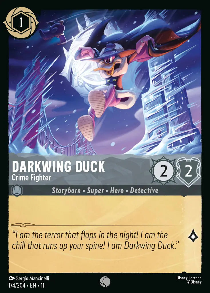 Disney Lorcana Winterspell 174/204 Prince Darkwing Duck - Crime Fighter