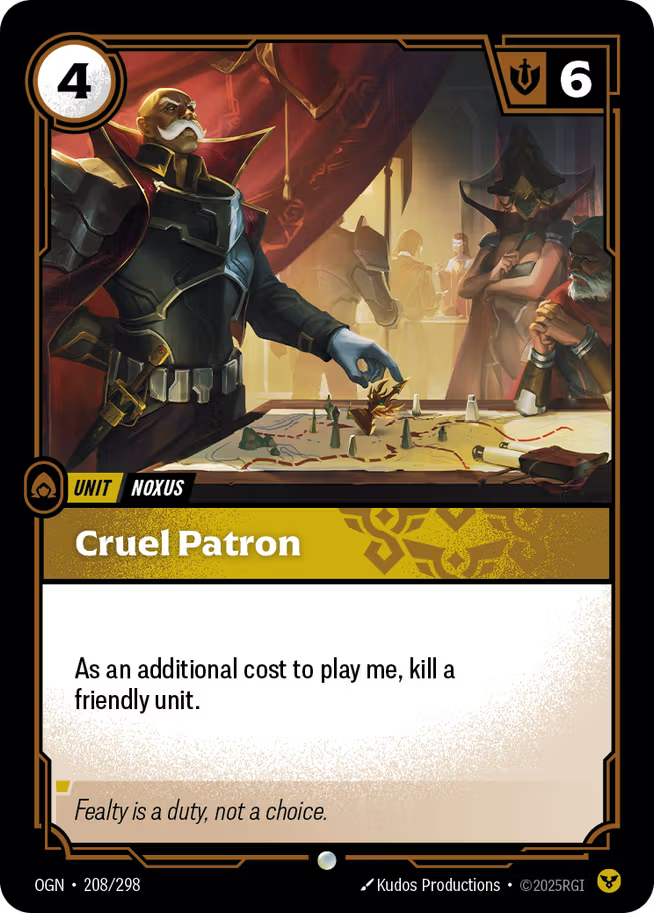 Riftbound: League of Legends TCG Origins 208/289 Cruel Patron