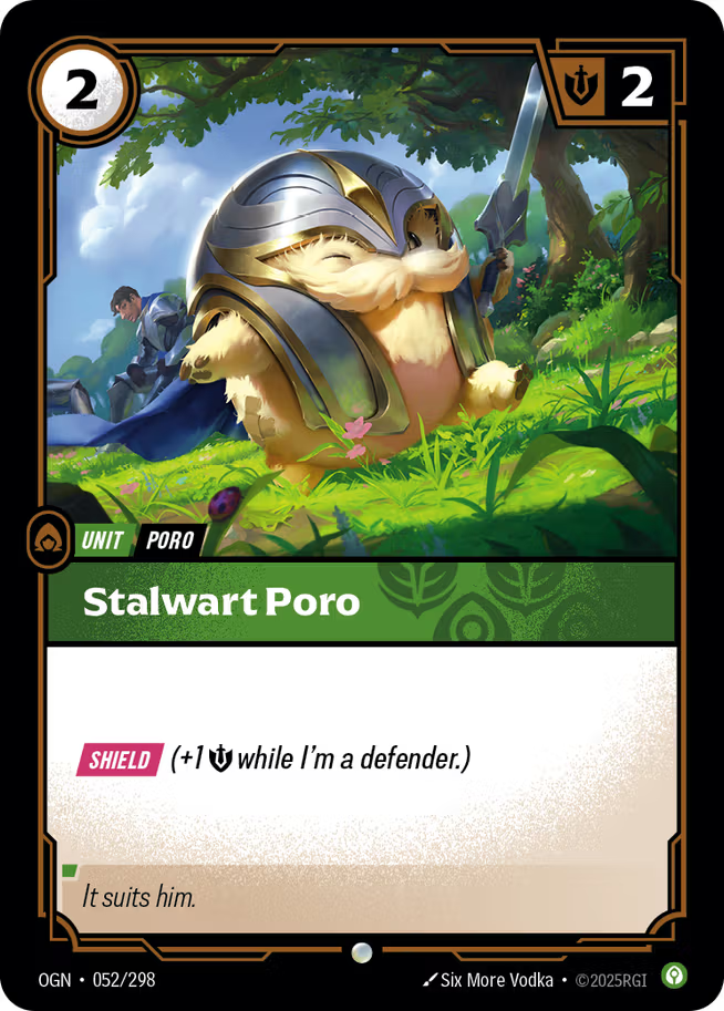 Riftbound: League of Legends TCG Origins 052/289 Stalwart Poro Foil