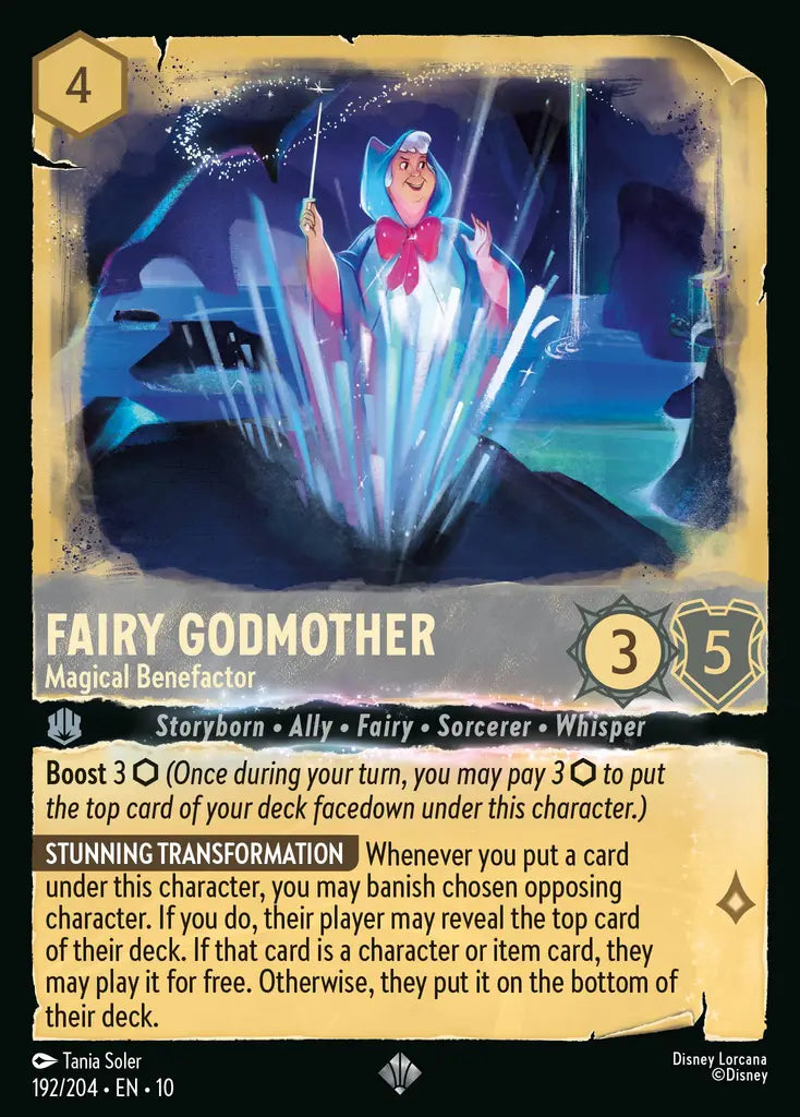 Disney Lorcana Whispers in the Well 192/204 Fairy Godmother - Magical Benefactor