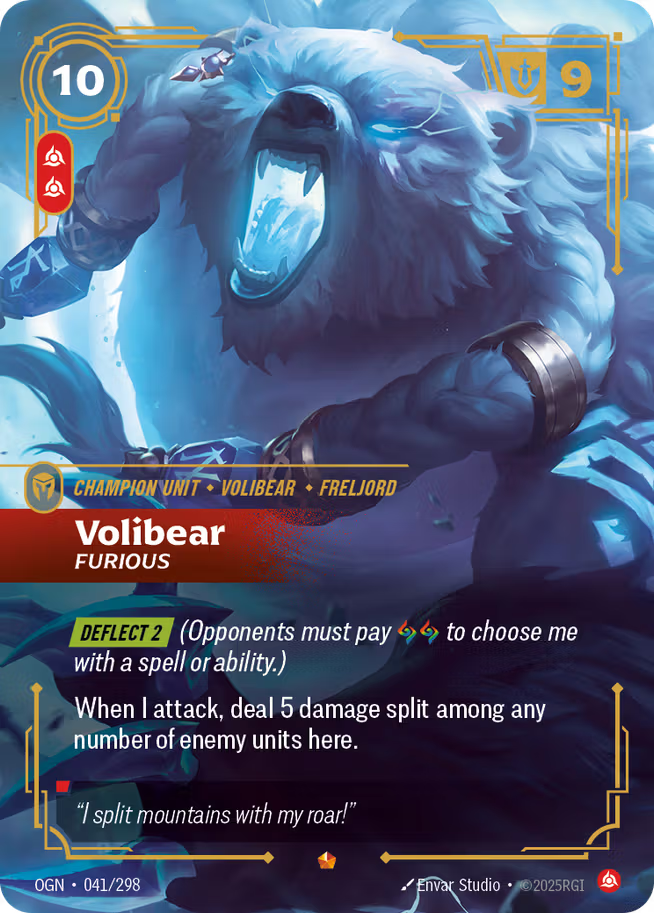 Riftbound: League of Legends TCG Origins 041/289 Volibear, Furious
