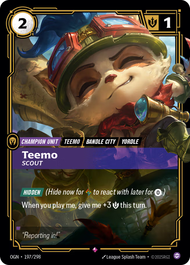 Riftbound: League of Legends TCG Origins 197/289 Teemo, Scout