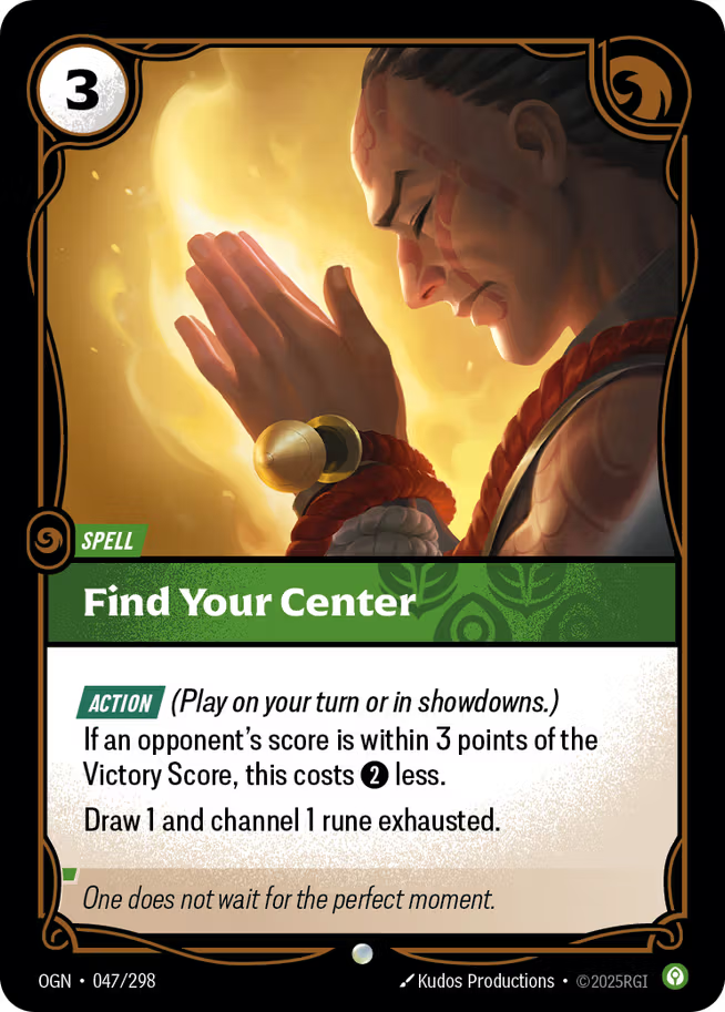 Riftbound: League of Legends TCG Origins 047/289 Find Your Center