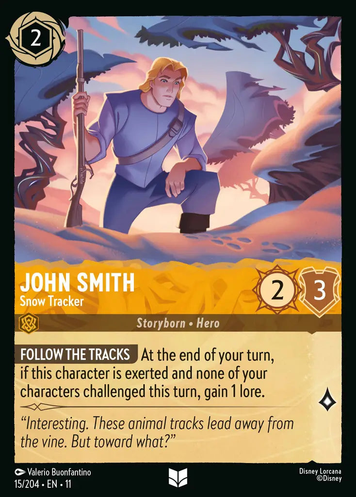 Disney Lorcana Winterspell 015/204 John Smith - Snow Tracker Foil