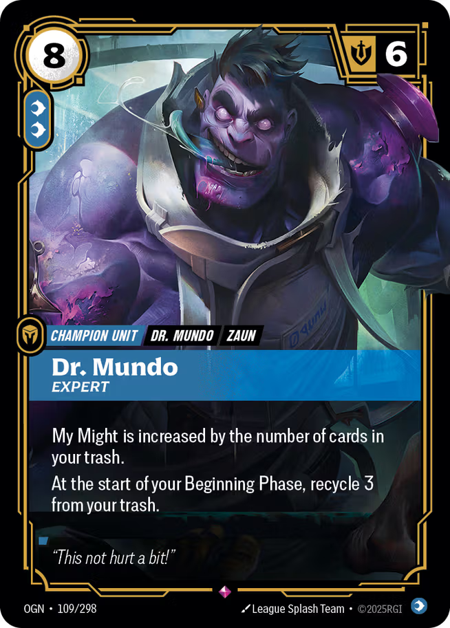 Riftbound: League of Legends TCG Origins 109/289 Dr. Mundo, Expert