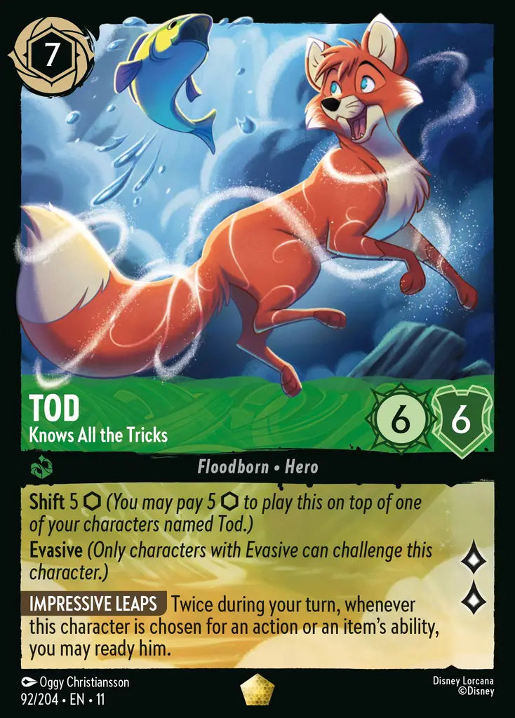 Disney Lorcana Winterspell 092/204 Tod - Knows All the Tricks