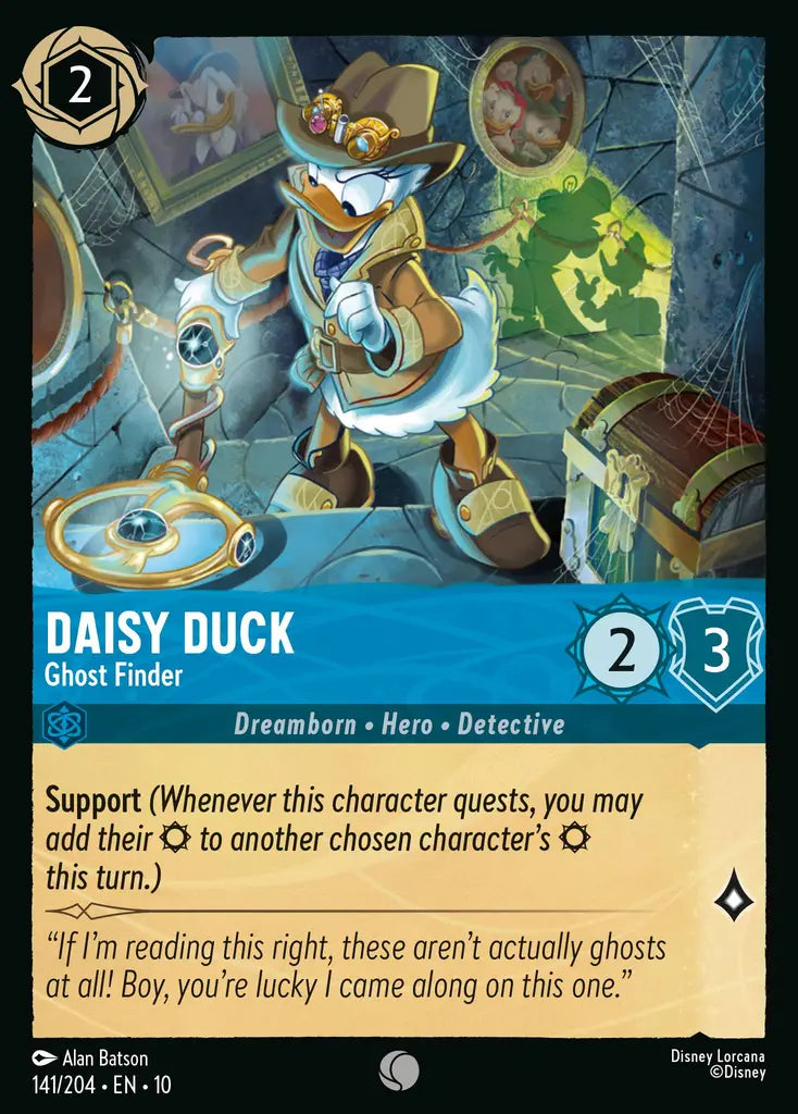 Disney Lorcana Whispers in the Well 141/204 Daisy Duck - Ghost Finder