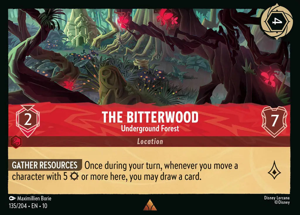 Disney Lorcana Whispers in the Well 135/204 The Bitterwood - Underground Forest