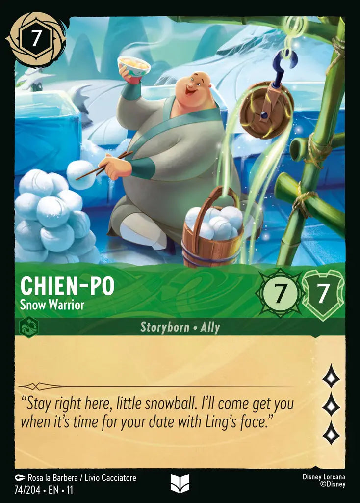 Disney Lorcana Winterspell 074/204 Chien-Po - Snow Warrior Foil